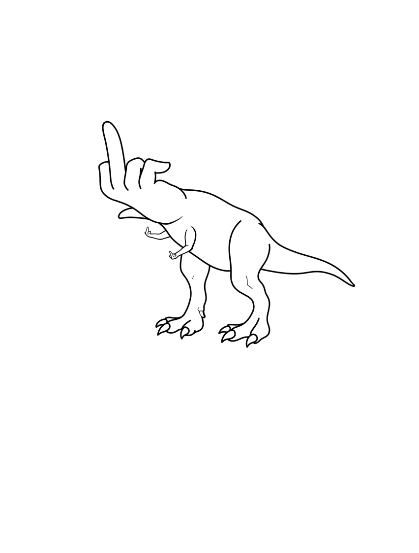 Middle Finger Dinosaurs (scroll to see all)